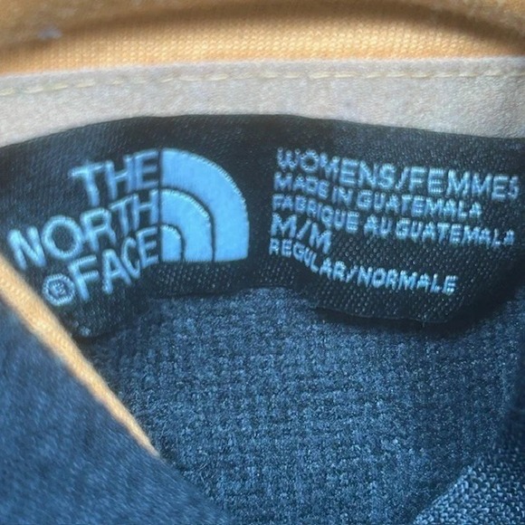 The‎ North Face Half Dome Logo Hoodie Women's M Charcoal Peach Outdoor Pocket - Picture 4 of 11